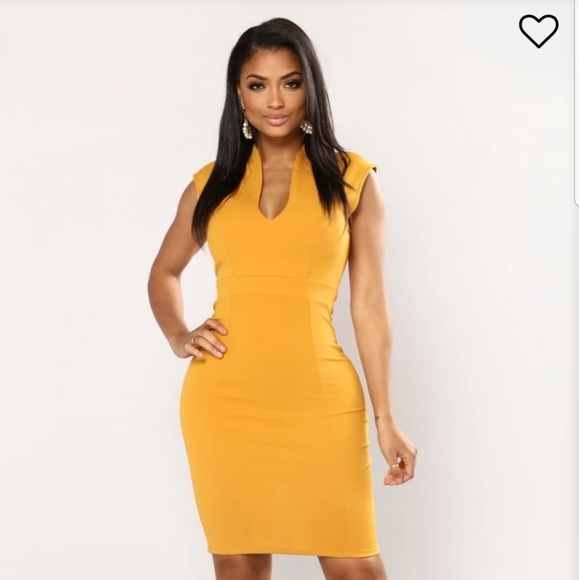 Fashion Nova Dresses & Skirts - Fashion Nova Drop Of A Dime Mustard Yellow Dress